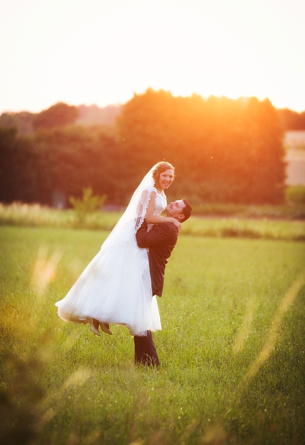Hochzeitsfotos goldenes Licht