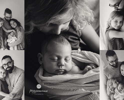 Familienfotos mit Neugeborenem
