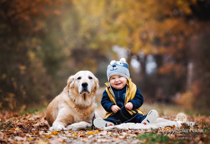 Babybilder mit Hund