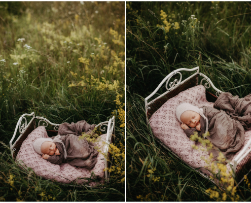 Neugeborenenbilder outdoor
